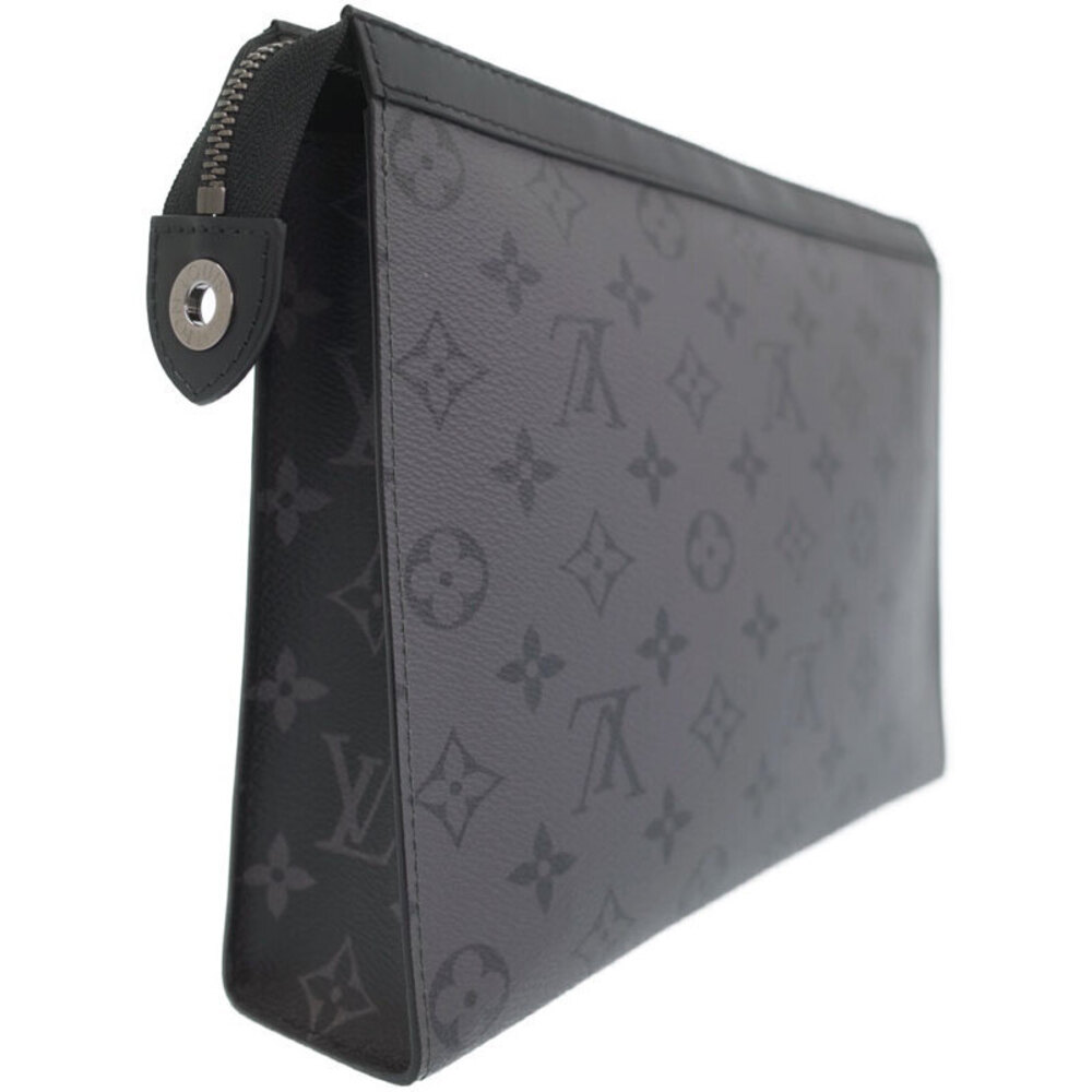 Louis Vuitton Bag Black Clutch Pochette Eclipse Reverse Monogram Voyage